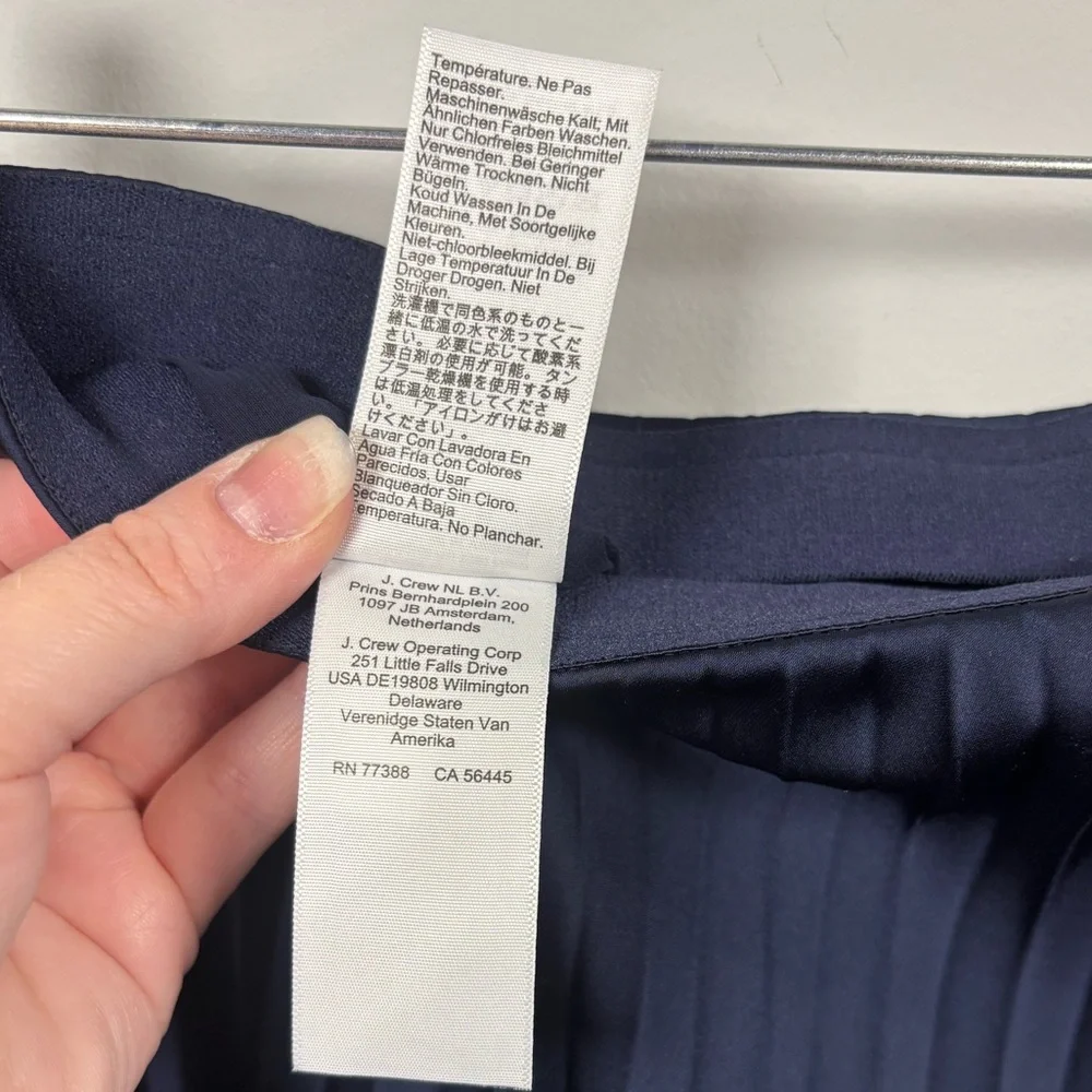 JCREW Pleated Midi Skirt Navy - Picture 5 of 6